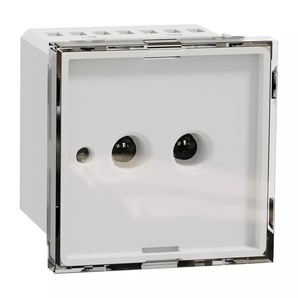Schneider Electric Unica Pure Series Emergency Light Module Polar White 2 Modules 230 V AC Operational Voltage and IP20 Rating, UNSEMERGENCY2M_WE