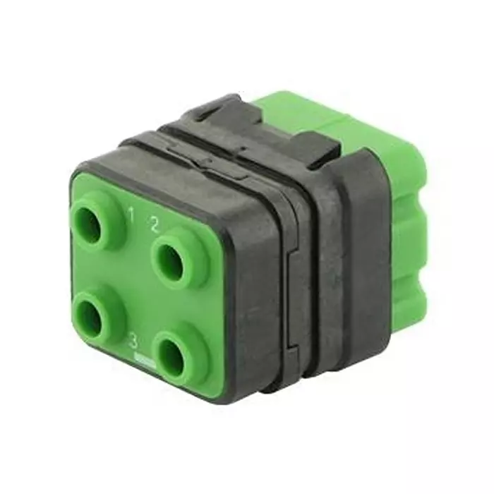 SOURIAU-SUNBANK / EATON RECTANGULAR MODULE, PLUG, 4POS, 2ROW, 8MQ2M0412AD