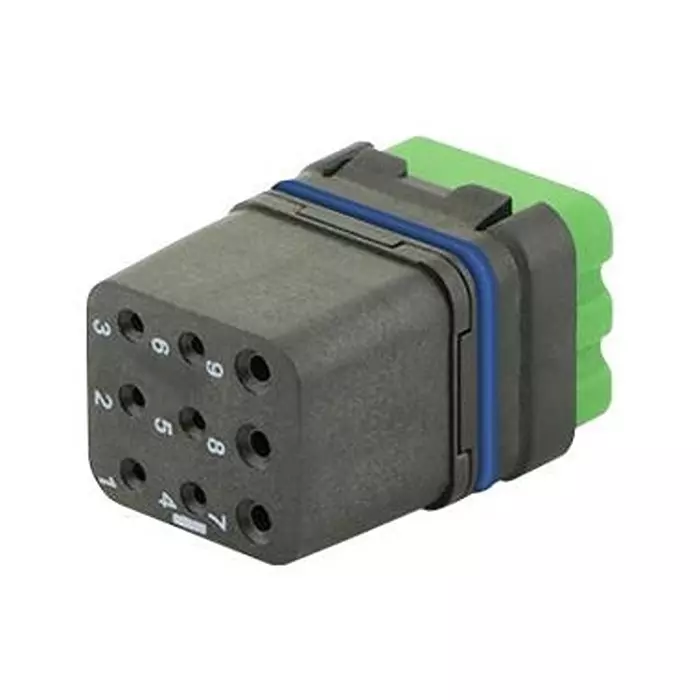 SOURIAU-SUNBANK / EATON RECTANGULAR MODULE, RCPT, 9POS, 3ROW, 8MQ2M0936BAE