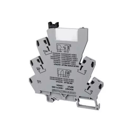 Connectwell Slim EMR Module 1 Changeover Single Channel 6 A 24 VDC with Plugable Relay Rail Mount, CSR1S-24DYA