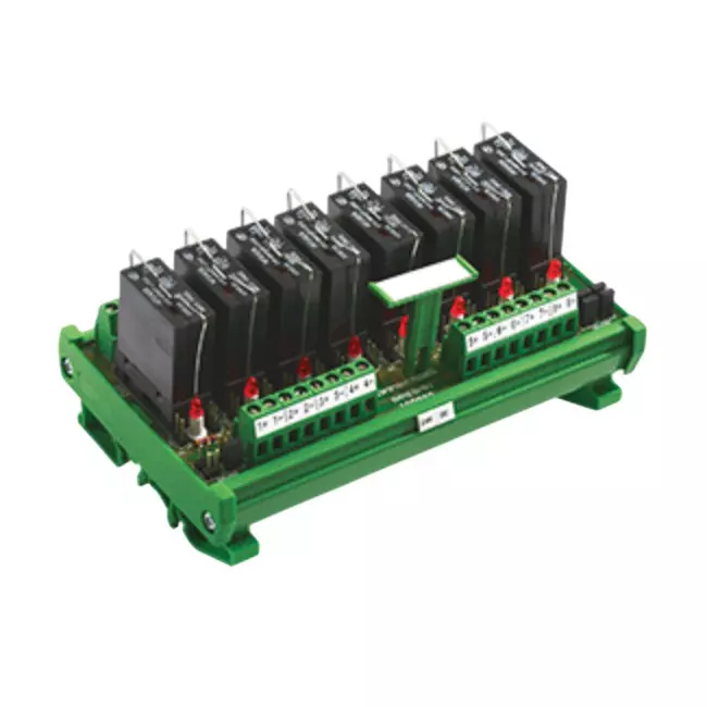 Connectwell Solid State Relay Module 4 Channel 24 VDC 125 VDC with Base (Plugable Relay), IMERS4/24D125D2