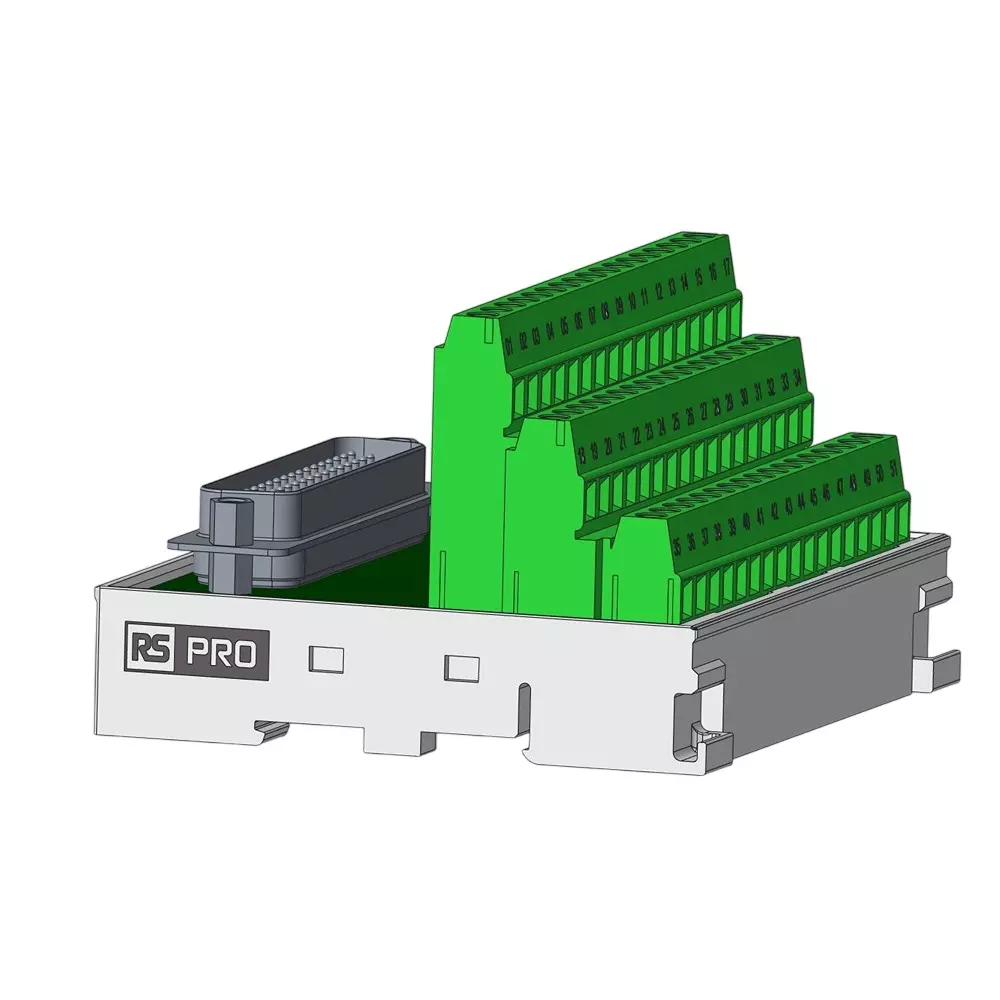 Buy RS PRO Interface Module 50 Contacts 1 Amp 125 V DC 94.2 mm 77.9 mm ...