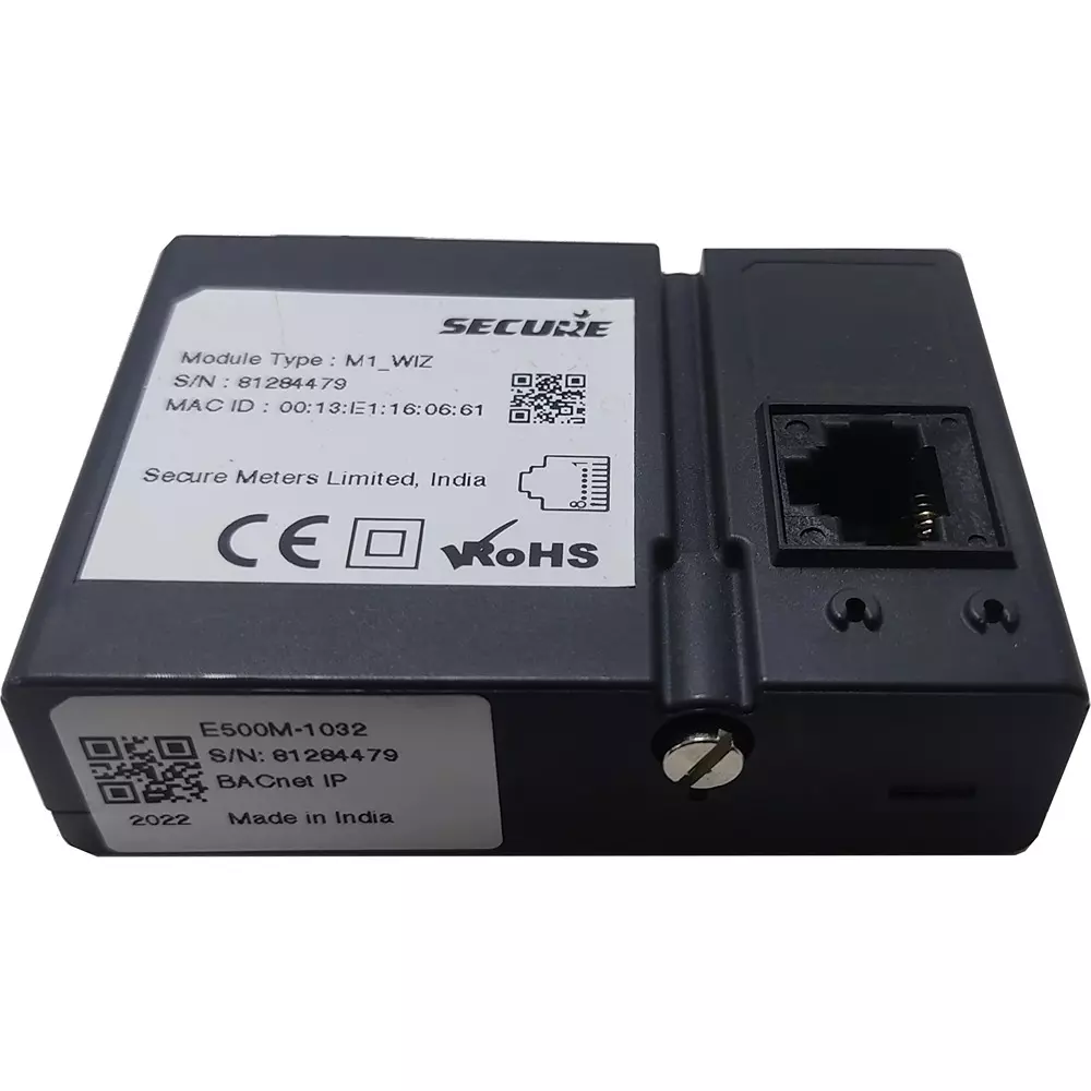 Secure Communication Module M1, BACnet IP for E500 Advanced Power Monitoring Device in Black Color, E500M-1032