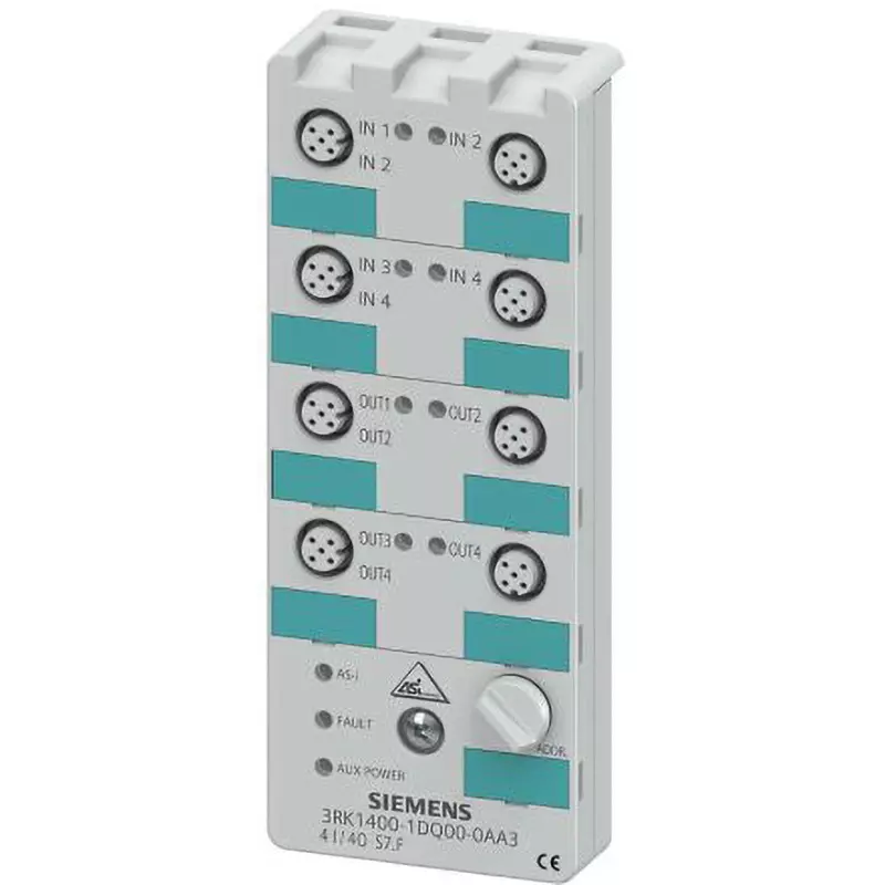Siemens Digital I/O Module 26.5 to 31.6 V Rated Voltage 4 No. of Output Digital Output Type, 3RK1400-1DQ00-0AA3