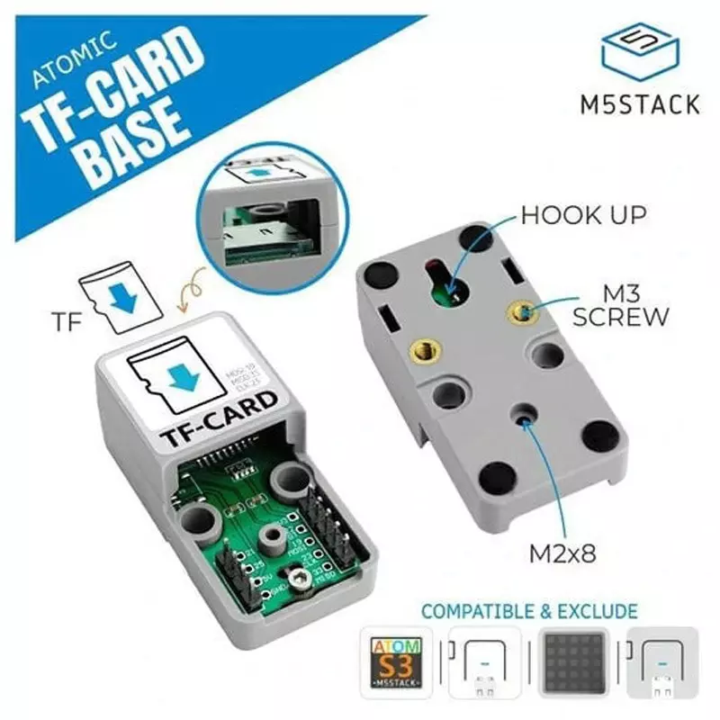 M5Stack Card Reader 48x24x18 mm Dimension, M5STACK-A135