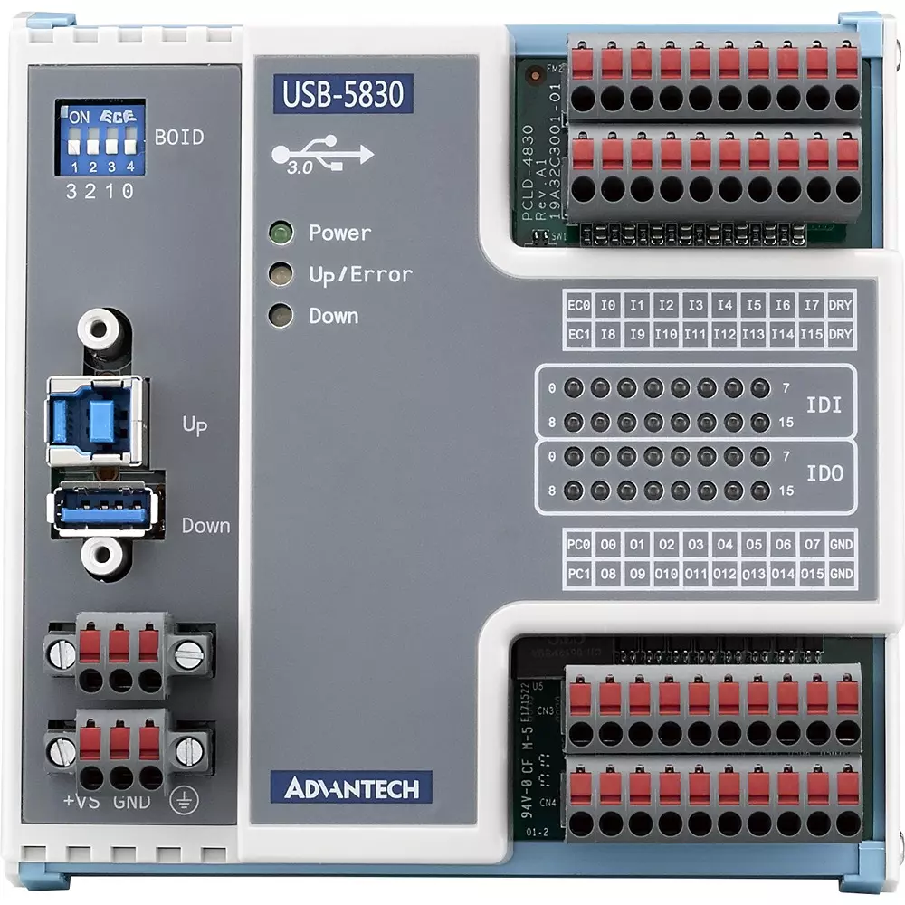 Advantech I/O Module Digitalx16 Output USB 3.0 USB type 120 x120 x40 Dimensions, USB-5830-AE