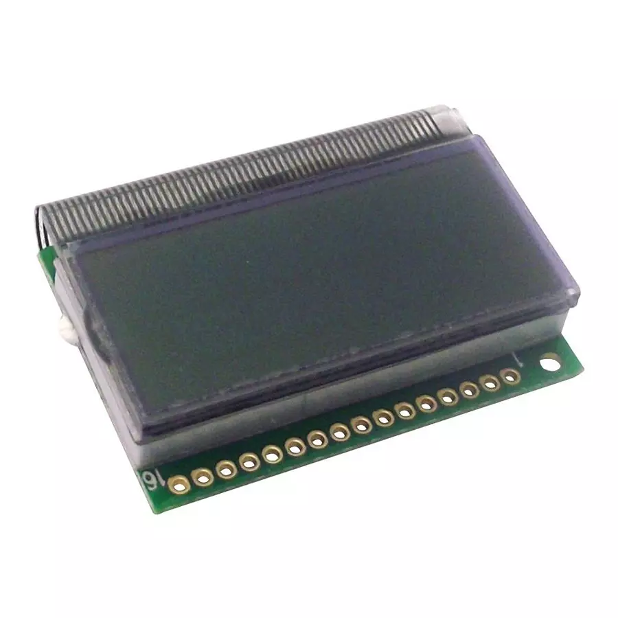 MIDAS DISPLAYS LCD, ALPHA-NUM, 8 X 2, YELLOW GREEN, MC20803A6W-GPTLY