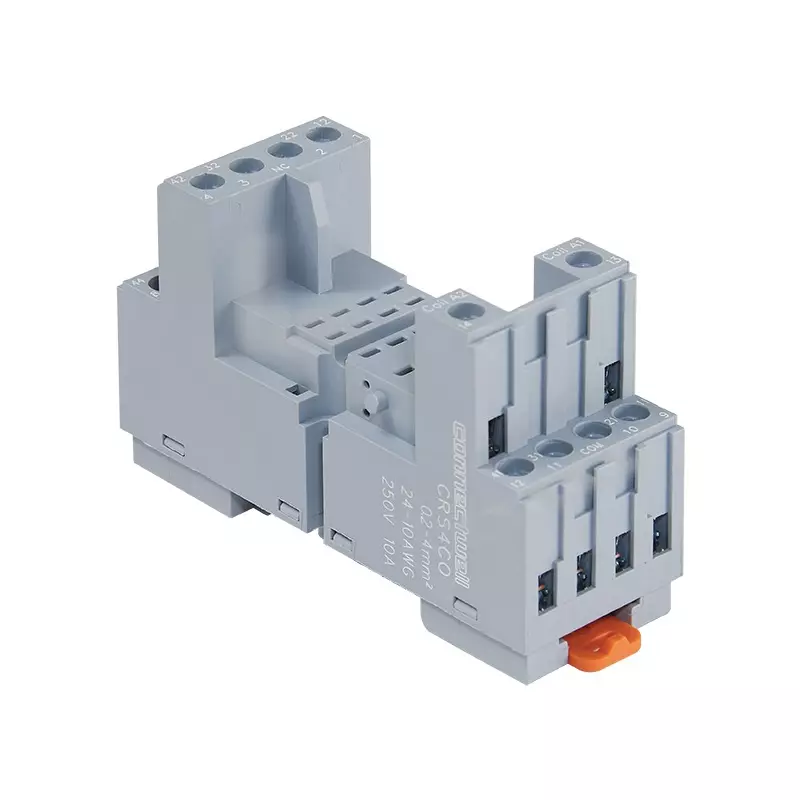Connectwell Modular Industrial Purpose Relay Socket 4CO QPDT 10 A 250 V Grey, CRS4COY