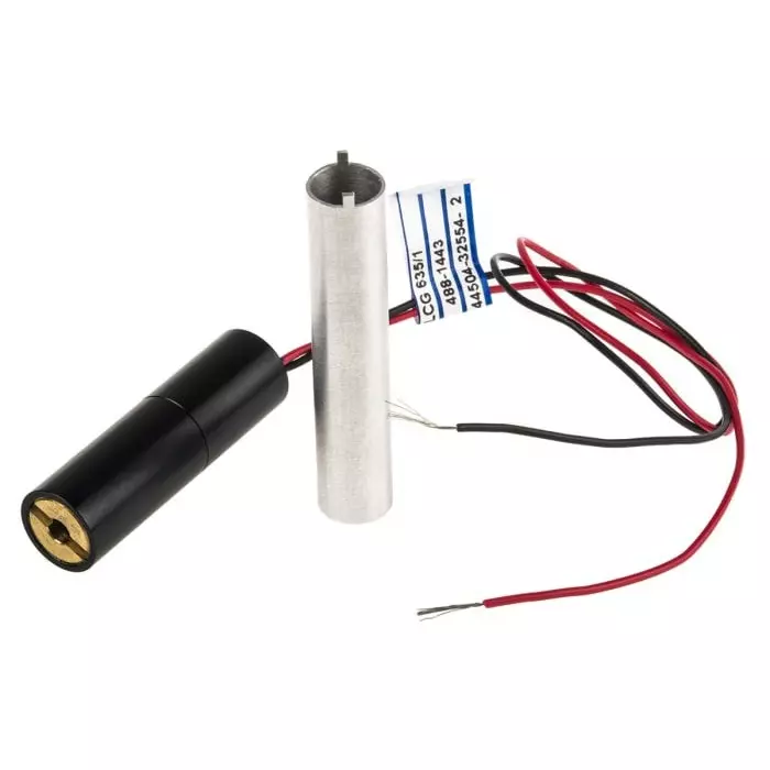 Global Laser Module 635 nm 1 mw Continuous Wave Cross pattern +3.5 - +5 V, 5002-23