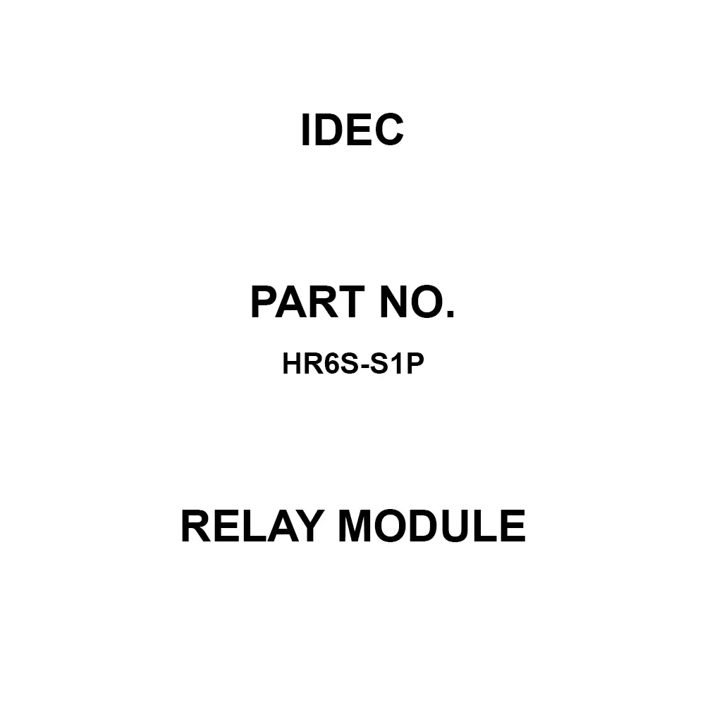 IDEC Safety Relay Module Relay Module DIN Rail Mount, HR6S-S1P