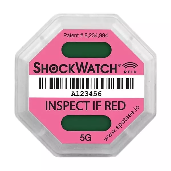 SpotSee ShockWatch +60�C Maximum Operating Temperature, SWRFID-5G