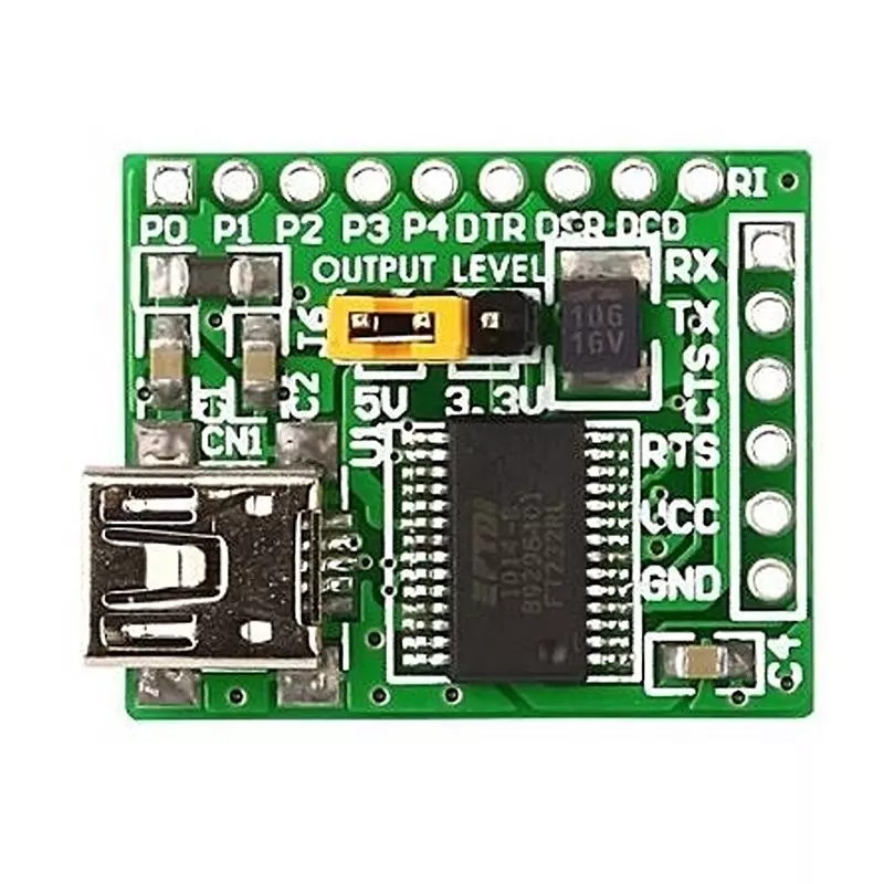 MIKROELEKTRONIKA USB to UART Add-On Module for Evaluation Of FT232RL, MIKROE-483