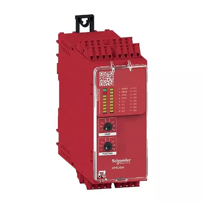 SCHNEIDER ELECTRIC Safety Module, 3Pst-No/Spst-Nc, 5A, 24V, Xpsudn13Ac