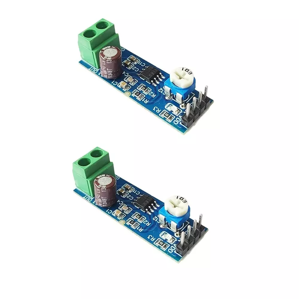 Invento Mono Audio Amplifier Module 12 V Voltage 4 mA Low Quiescent Current Drain with 10K Adjustable Resistance, LM386 (Pack of 2 Pcs)