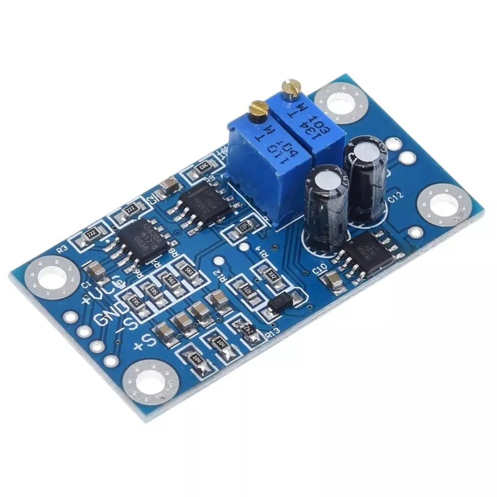 amiciTech AD620 Microvolt Voltage Amplifier Module Adjustable Gain 1.5 to 10000X Precision Instrumentation Amplifier Board 3 to 12 VDC