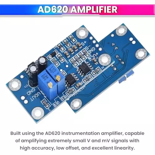 amicitech-ad620-microvolt-voltage-amplifier-module-adjustable-gain-15-to-10000x-precision-instrumentation-amplifier-board-3-to-12-vdc
