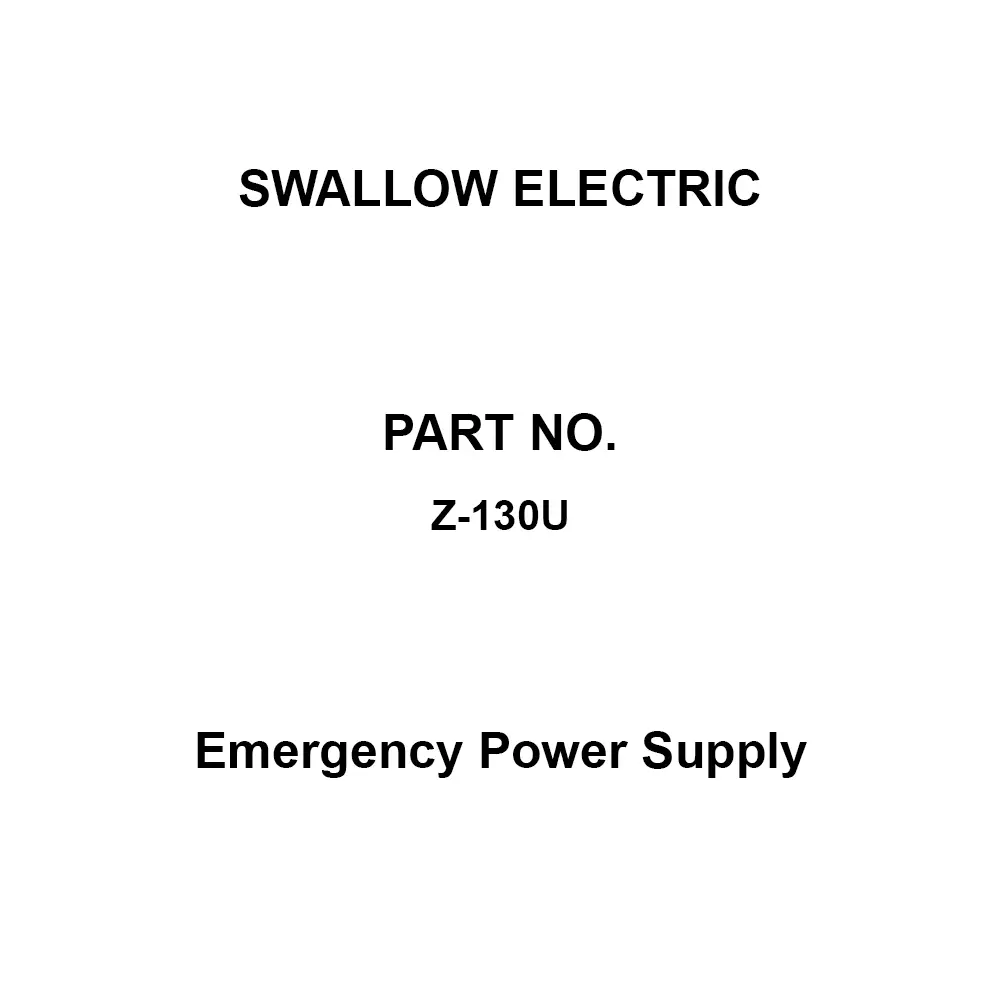 SWALLOW ELECTRIC Emergency Power Supply, Z-130U