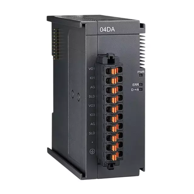 Delta 4 Channel Analog Output Module with 12 Bit Resolution, Rectangular Shape Plastic Body, AS04DA-A