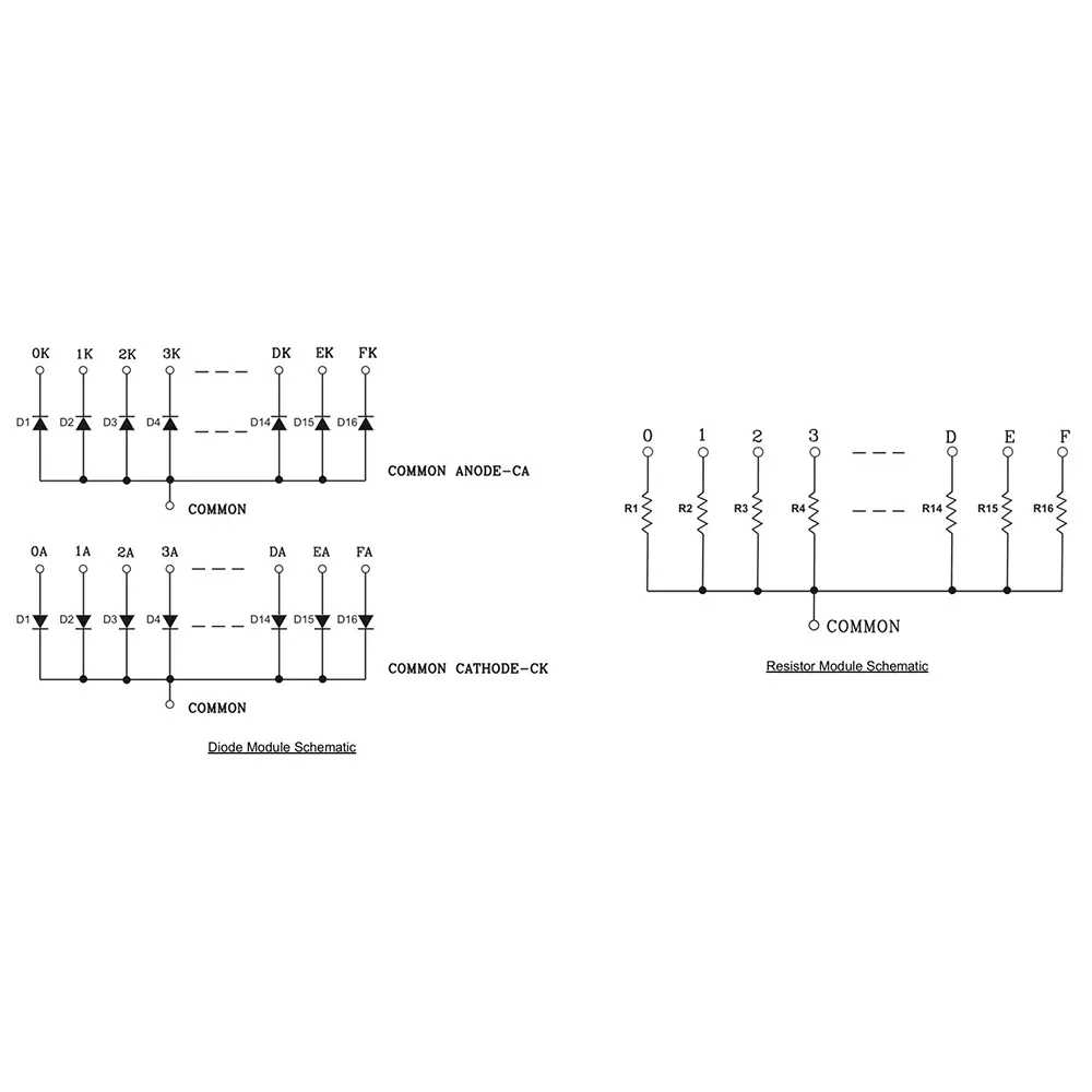 Shavison Common Anode 8 Diode / Resistor Module, AS603-CA-3A