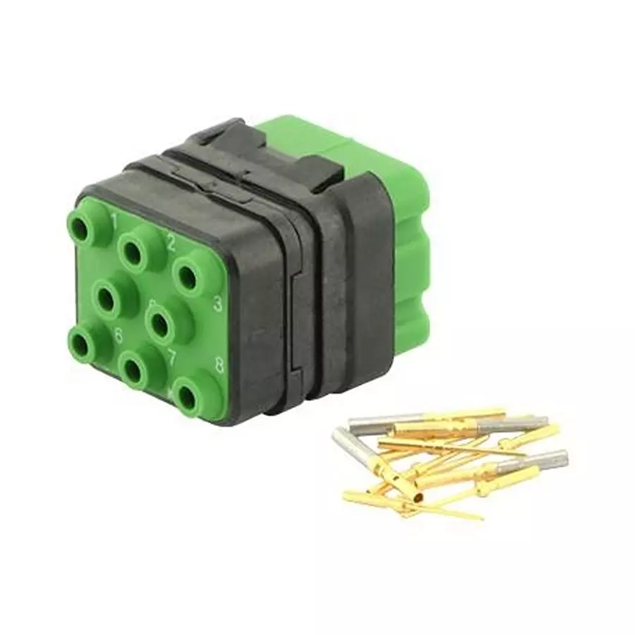 SOURIAU-SUNBANK / EATON RECTANGULAR MODULE, PLUG, 8POS, 3ROW, 8MQ2M0816PA