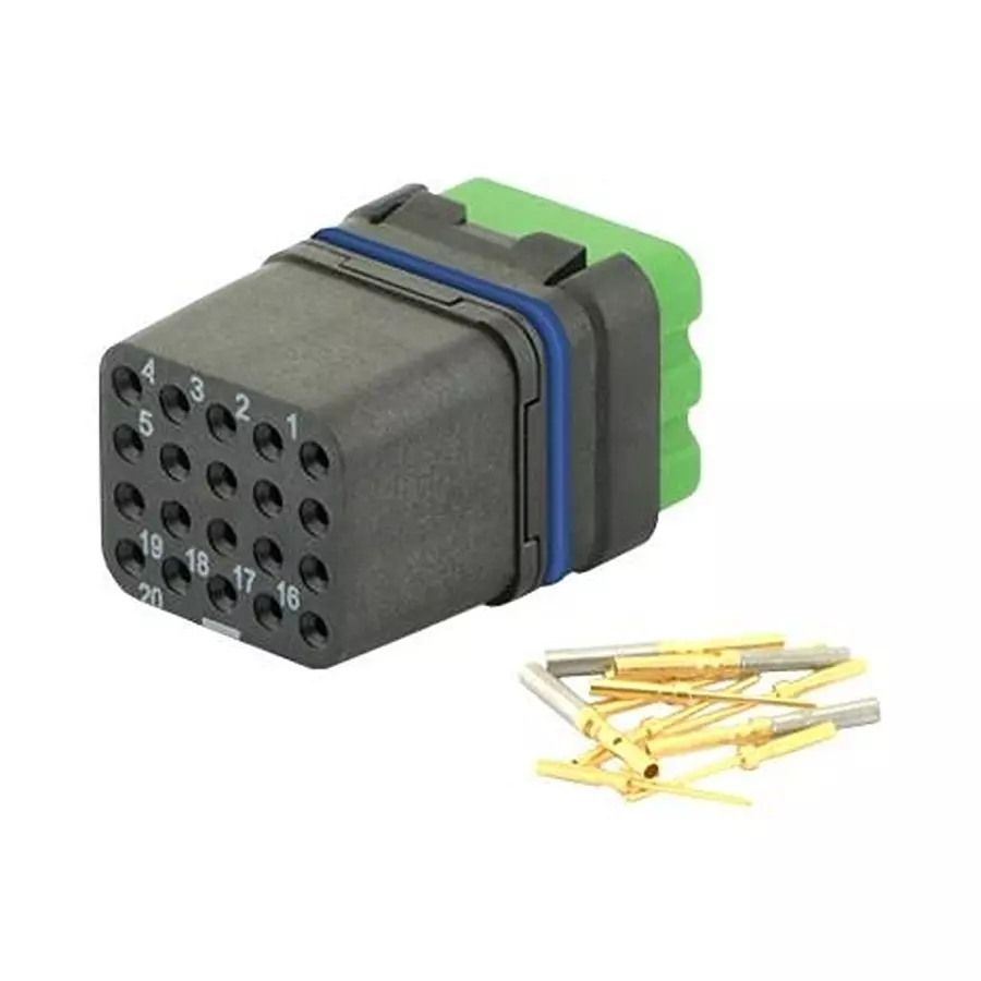 SOURIAU-SUNBANK / EATON RECTANGULAR MODULE, RCPT, 20POS, 4ROW, 8MQ2M2022SNE