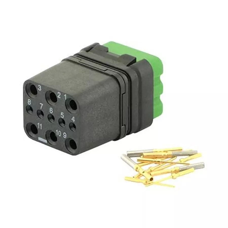 SOURIAU-SUNBANK / EATON RECTANGULAR MODULE, RCPT, 11POS, 3ROW, 8MQ2M9901SA