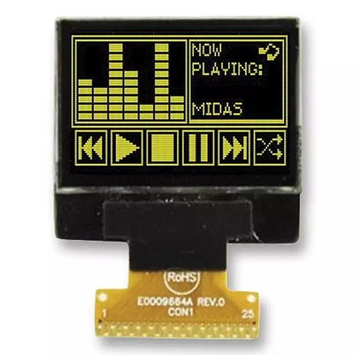 MIDAS DISPLAYS DISPLAY, OLED, MCOT128064N2Z-YM