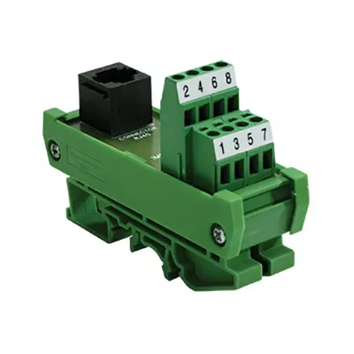 Connectwell RJ45 Module with Vertical Non-Shielded RJ45 Connector Rail Mount, IMRJ45/8/V