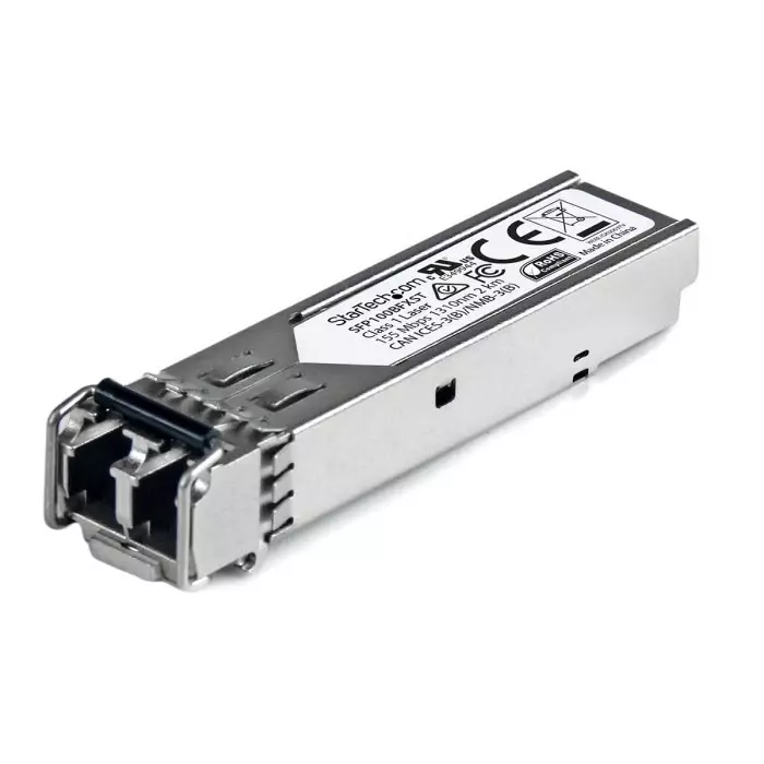 StarTech.com MSA Compatible LC Multi Mode Transceiver Module Half/Full Duplex 100Mbit/s, SFP100BFXST