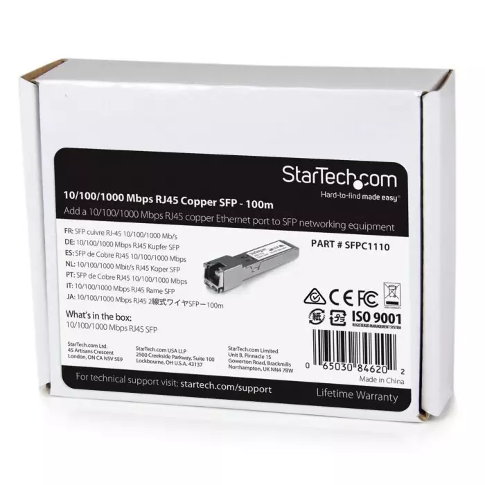 StarTech.com Cisco Compatible RJ45 Transceiver Module 10/100/1000Mbit/s, SFPC1110