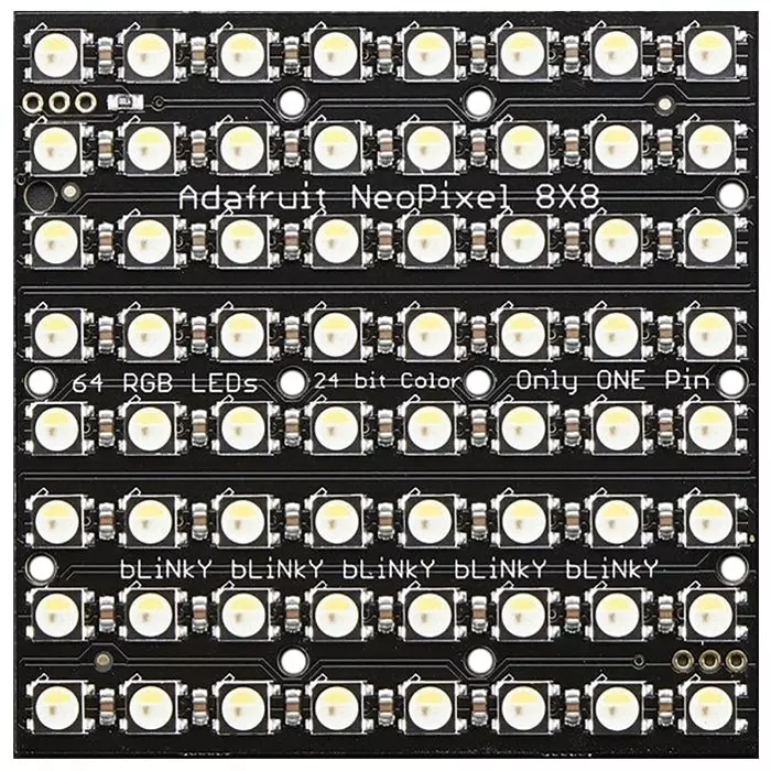 ADAFRUIT INDUSTRIES Neo Pixel Neo Matrix 64 RGBW Natur Weiss Matrix Module LED Matrix, 2871