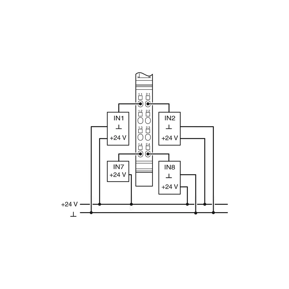 Phoenix Contact Inline Series Digital Input Terminal with 1 Conductor, IB IL 24 DI 8/HD-ECO