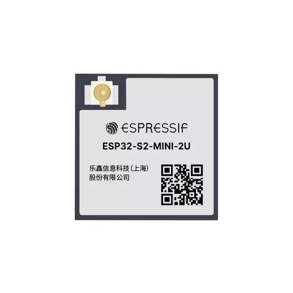 Espressif WiFi Module 2.412 GHz to 2.484 GHz Frequency, ESP32-S2-MINI-2U-N4