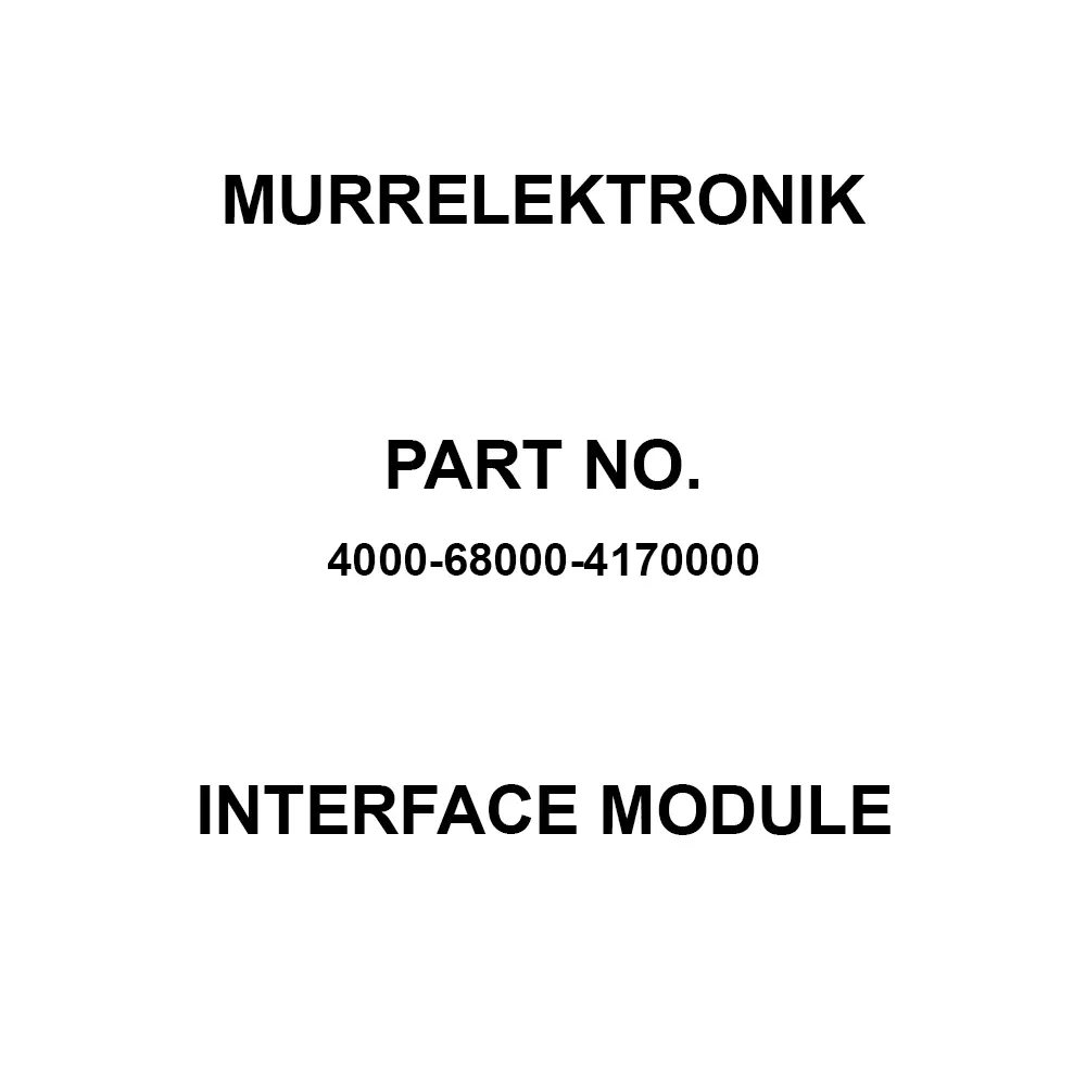 Murrelektronik Interface Module, 4000-68000-4170000