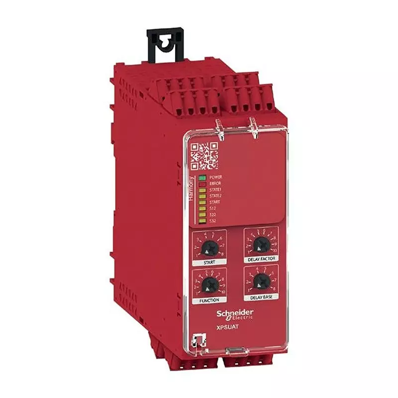 SCHNEIDER ELECTRIC Safety Module, 3Pst-No/Spst-Nc, 5A, 240V, Xpsuat33A3Ac