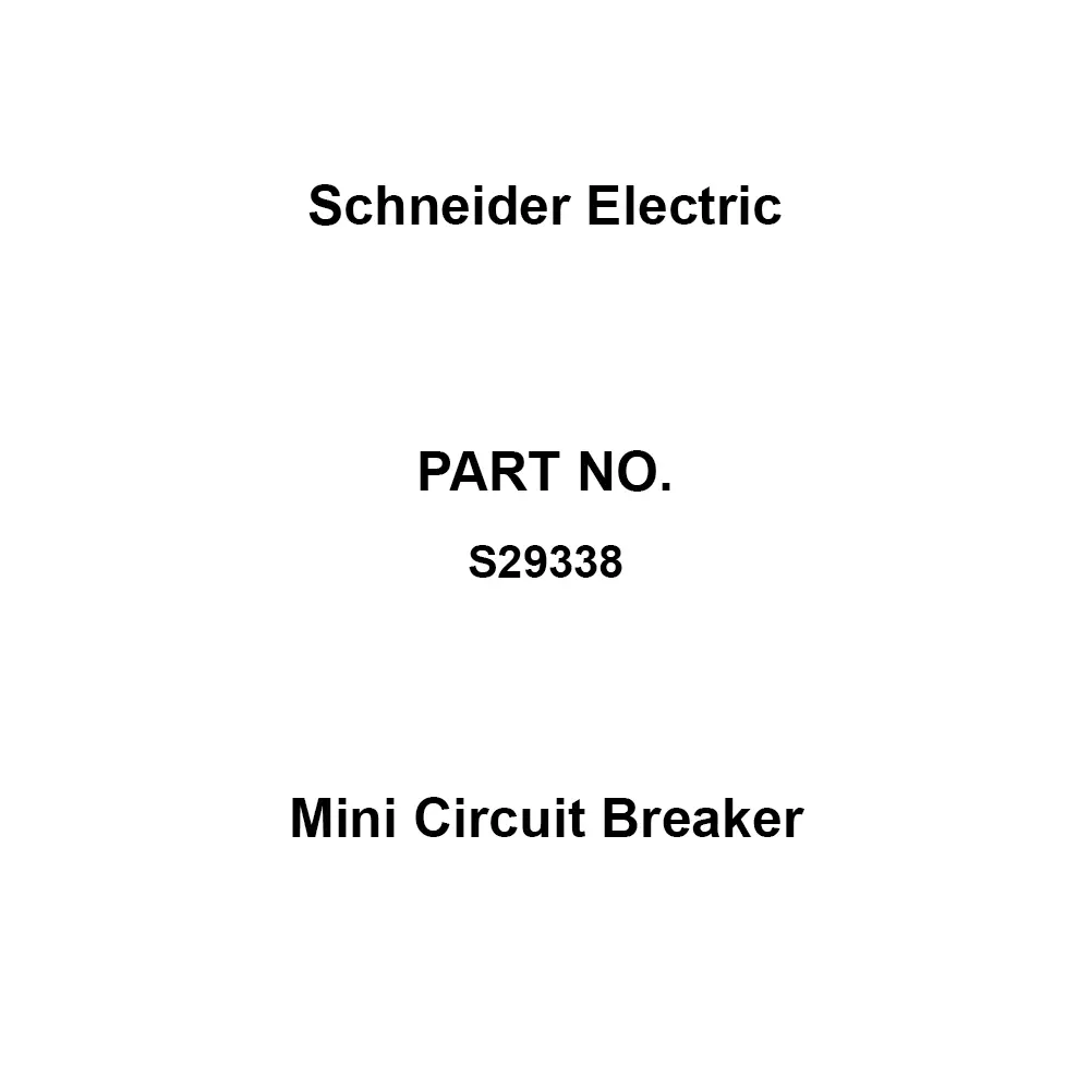 Schneider Electric Mini Circuit Breaker Handle Spec, S29338