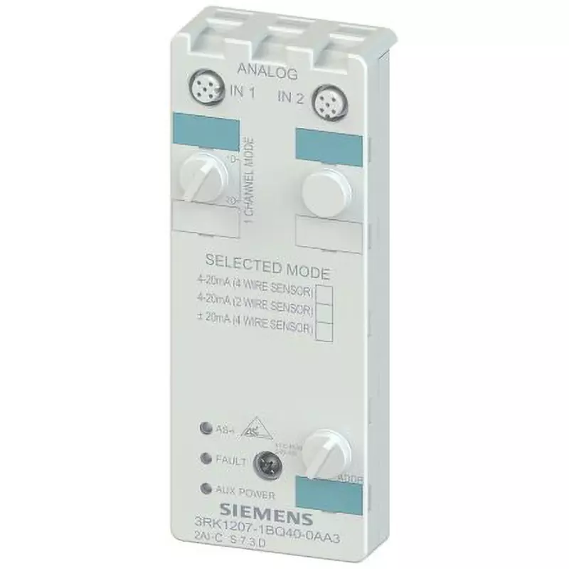 Siemens Analog I/O Module 26.5 to 31.6 V Rated Voltage analog Input Method 2.0 No. of Inputs, 3RK1207-1BQ40-0AA3