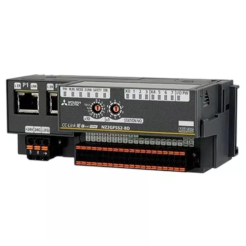 Mitsubishi Electric CC-LINK IE Field Network Safety Remote Digital Input Module with 8 Digital Input and 24 V DC Input Voltage, NZ2GFSS2-8D