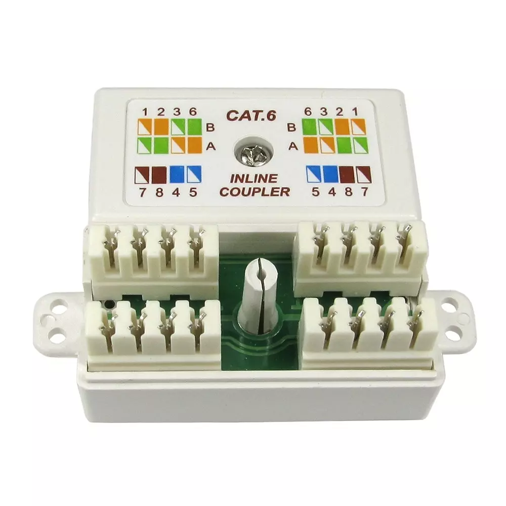 RS PRO Ethernet Coupler 1 Port 30 mm 25 mm RJ45 Female, 2662260