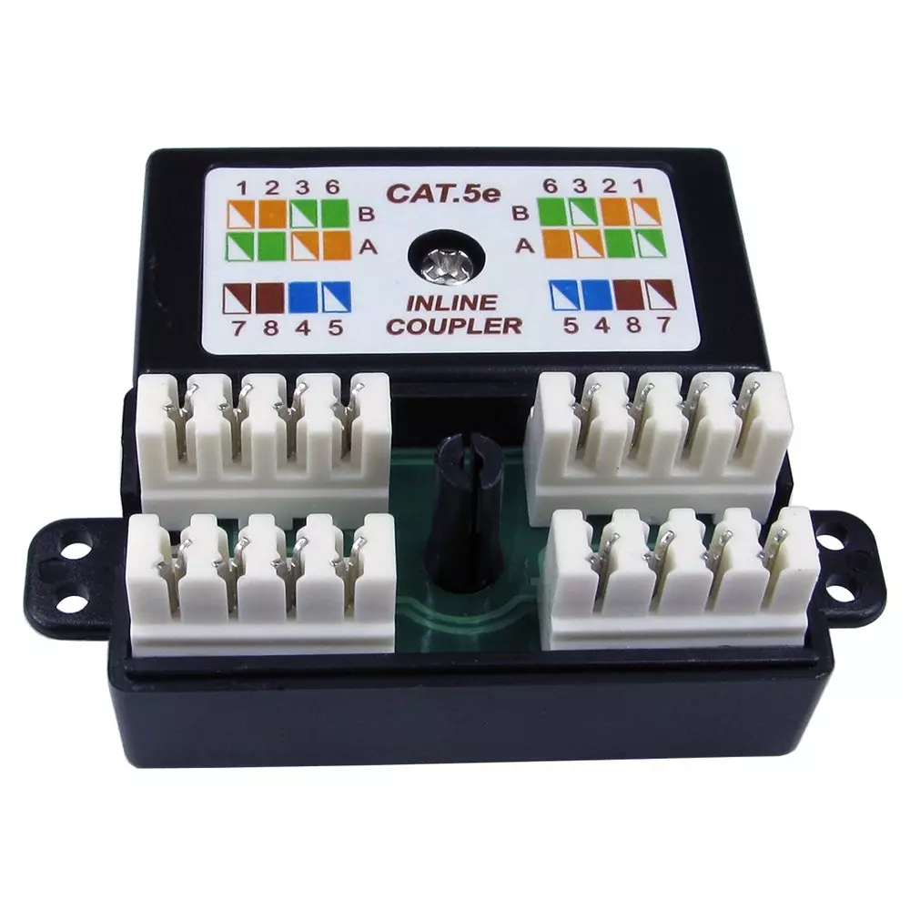 RS PRO Ethernet Coupler 1 Port 30 mm 25 mm RJ45 Female, 2662258