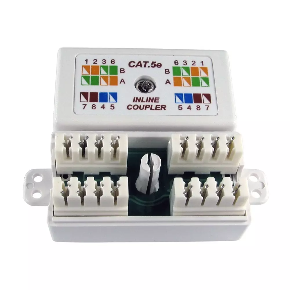 RS PRO Ethernet Coupler 1 Port 30 mm 25 mm RJ45 Female, 2662257
