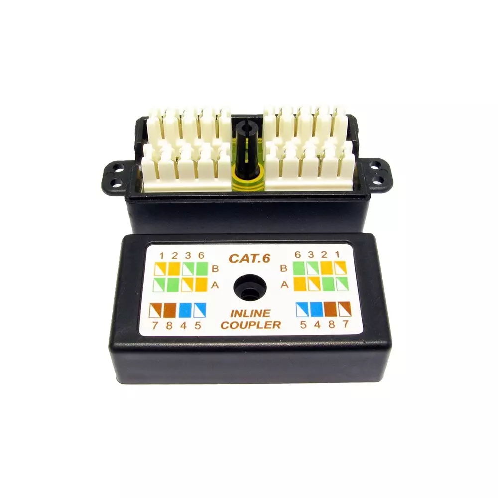 RS PRO Ethernet Coupler 1 Port 30 mm 25 mm RJ45 Female, 2662259