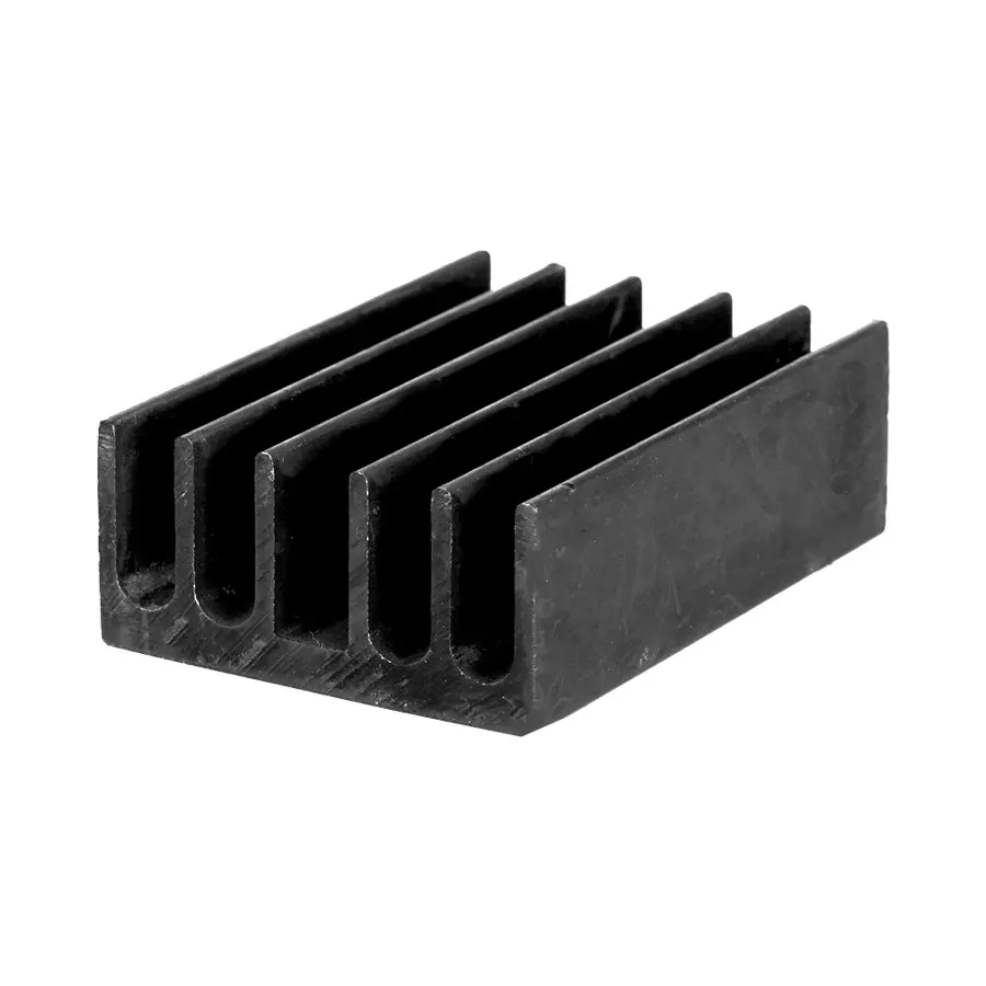 TNI Heat Sink Panel Mount Aluminum Body and 16 A Maximum Load, Black, HS-01-BK