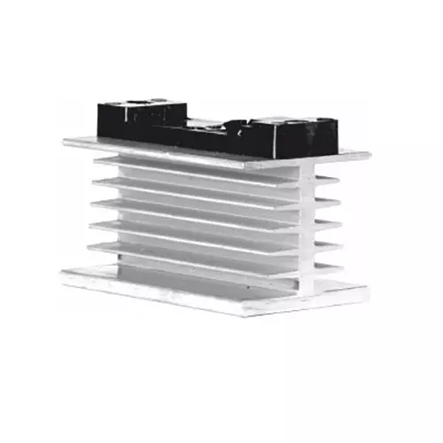 TNI Heat Sink DIN Rail Mount Aluminum Body and 16 A to 40 A Maximum Load, Silver, HS-DR-02