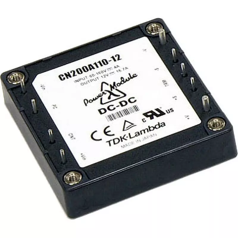 TDK-LAMBDA Power Module DC60 to 160 V Input Voltage Range DC 15 V Rated Output Voltage, CN200A110-15/CO