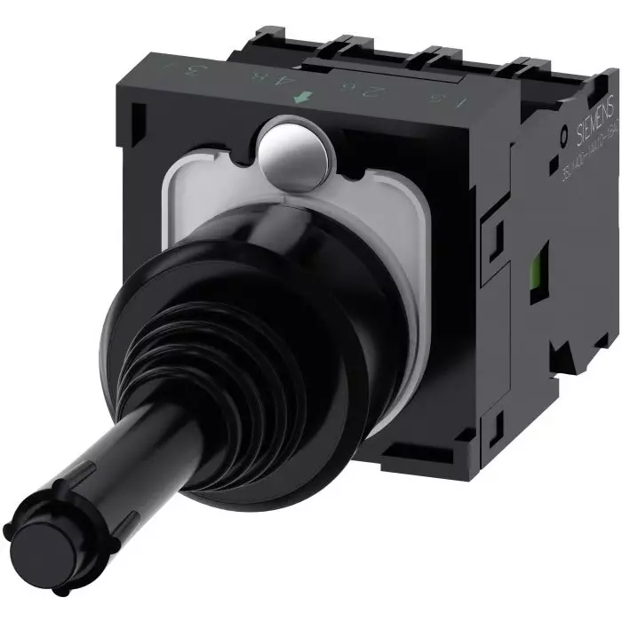 Siemens Joystick Switch Round, IP20, IP65, IP67 5 - 500 V AC/DC, 3SU1100-7BF10-1QA0
