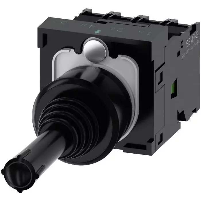 Siemens Joystick Switch Round, IP20, IP65, IP67 5 - 500 V AC/DC, 3SU1100-7AE10-1QA0