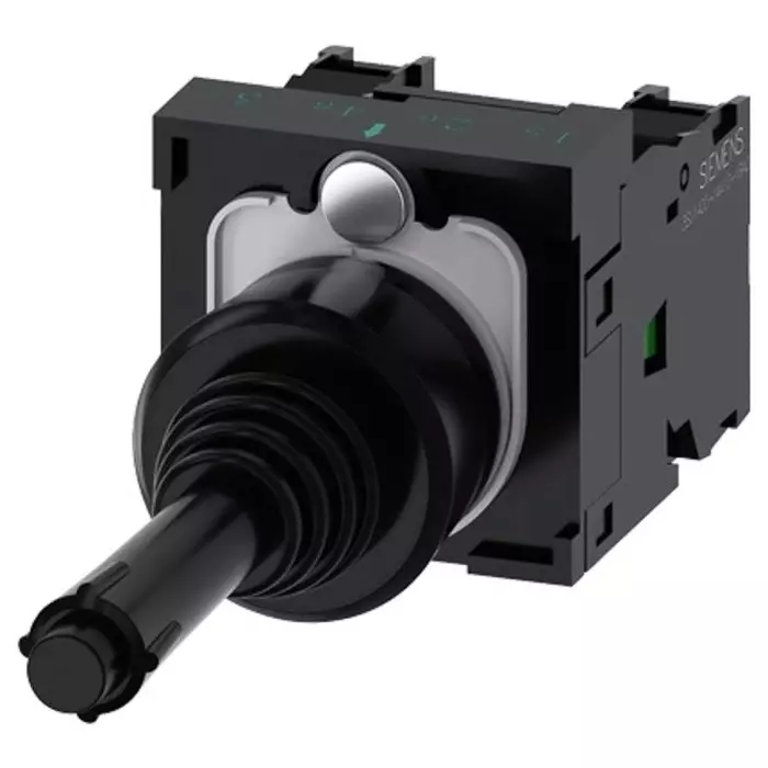 Siemens Joystick Switch Round, IP20, IP65, IP67 5 - 500 V AC/DC, 3SU1100-7BB10-1NA0