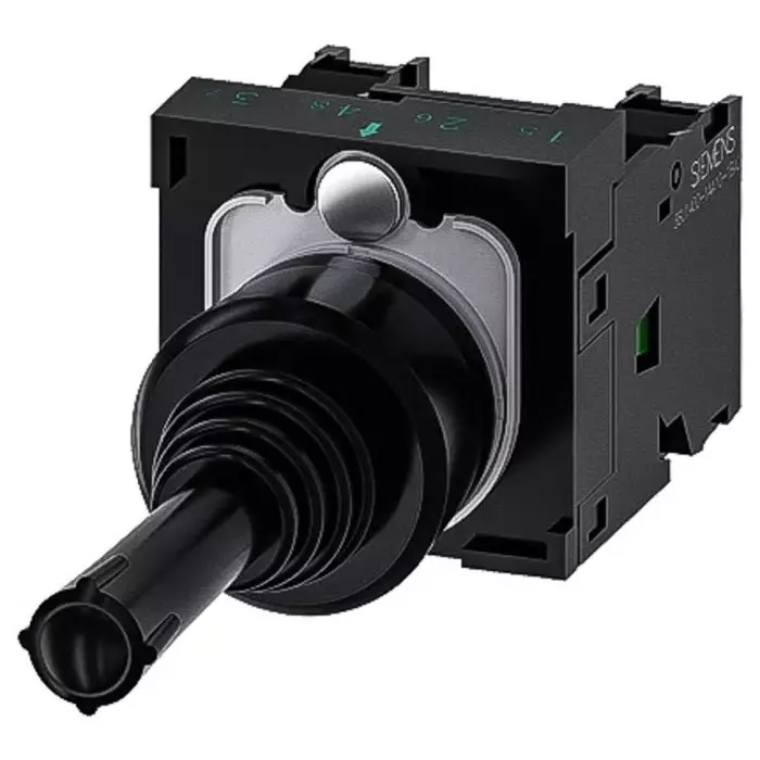 Siemens Joystick Switch Round, IP20, IP65, IP67 5 - 500 V AC/DC, 3SU1100-7AC10-1NA0