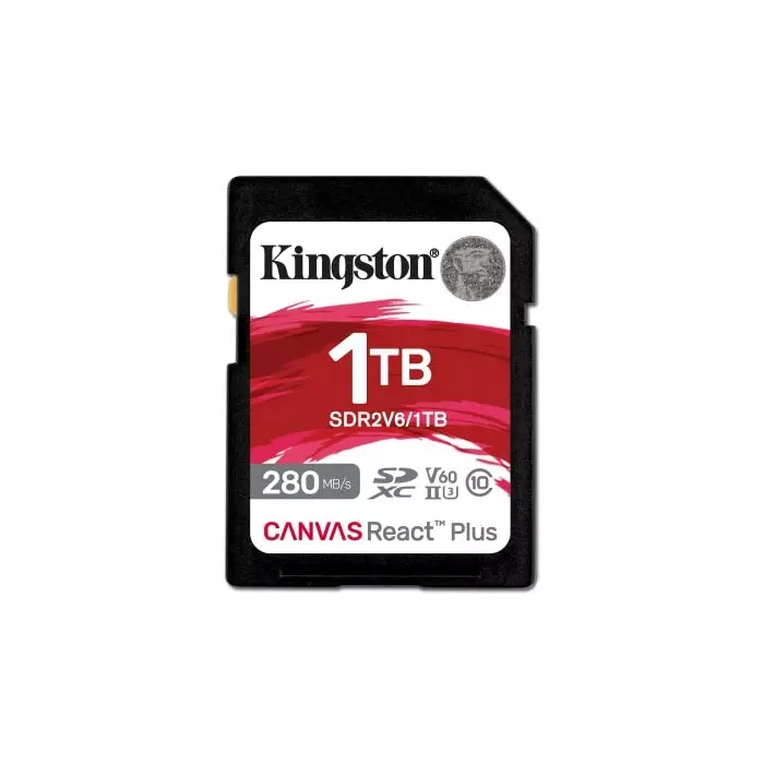 Kingston 1TB SDXC SD Card, Class 10, U3, UHS-II, V60, SDR2V6/1TB